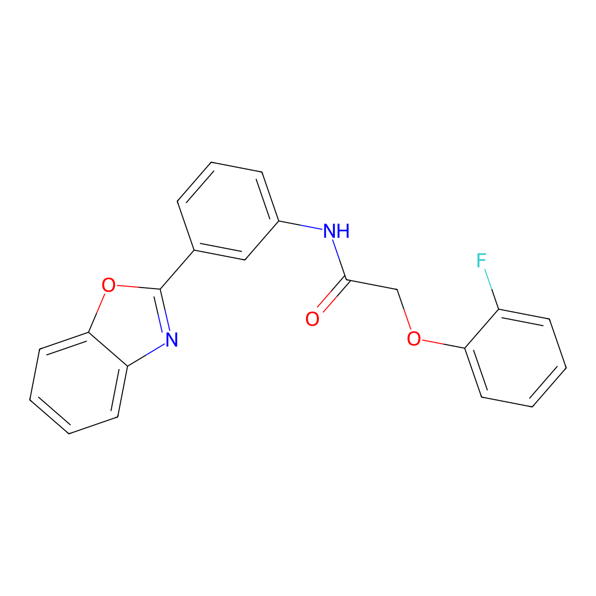 N-(3-(benzo[d]oxazol-2-yl)phenyl)-2-(2-fluorophenoxy)acetamide molecular structure, CAS 1171787-48-6