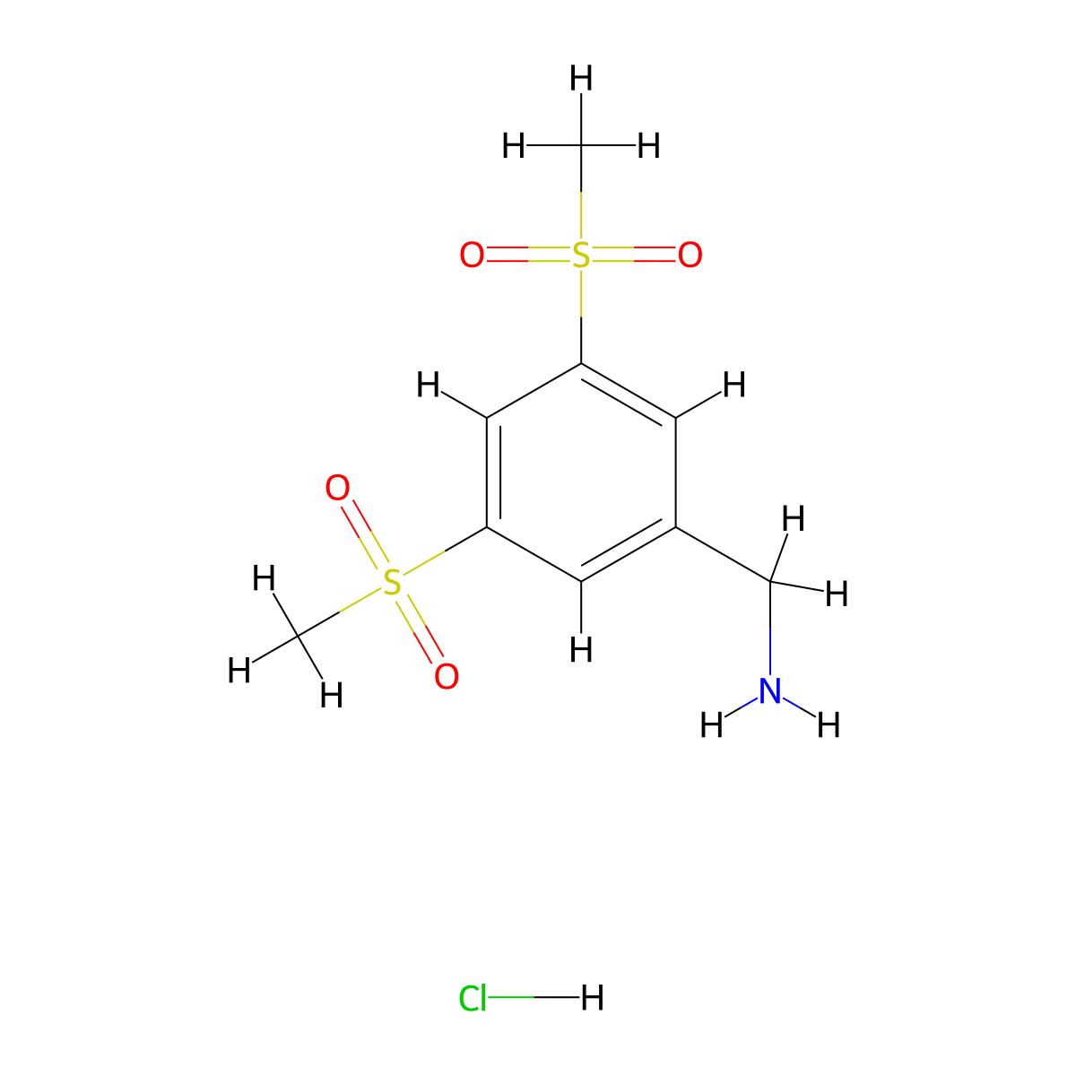 3,5-Bis(methylsulfonyl)benzylamine hydrochloride molecular structure, CAS 1171787-85-1