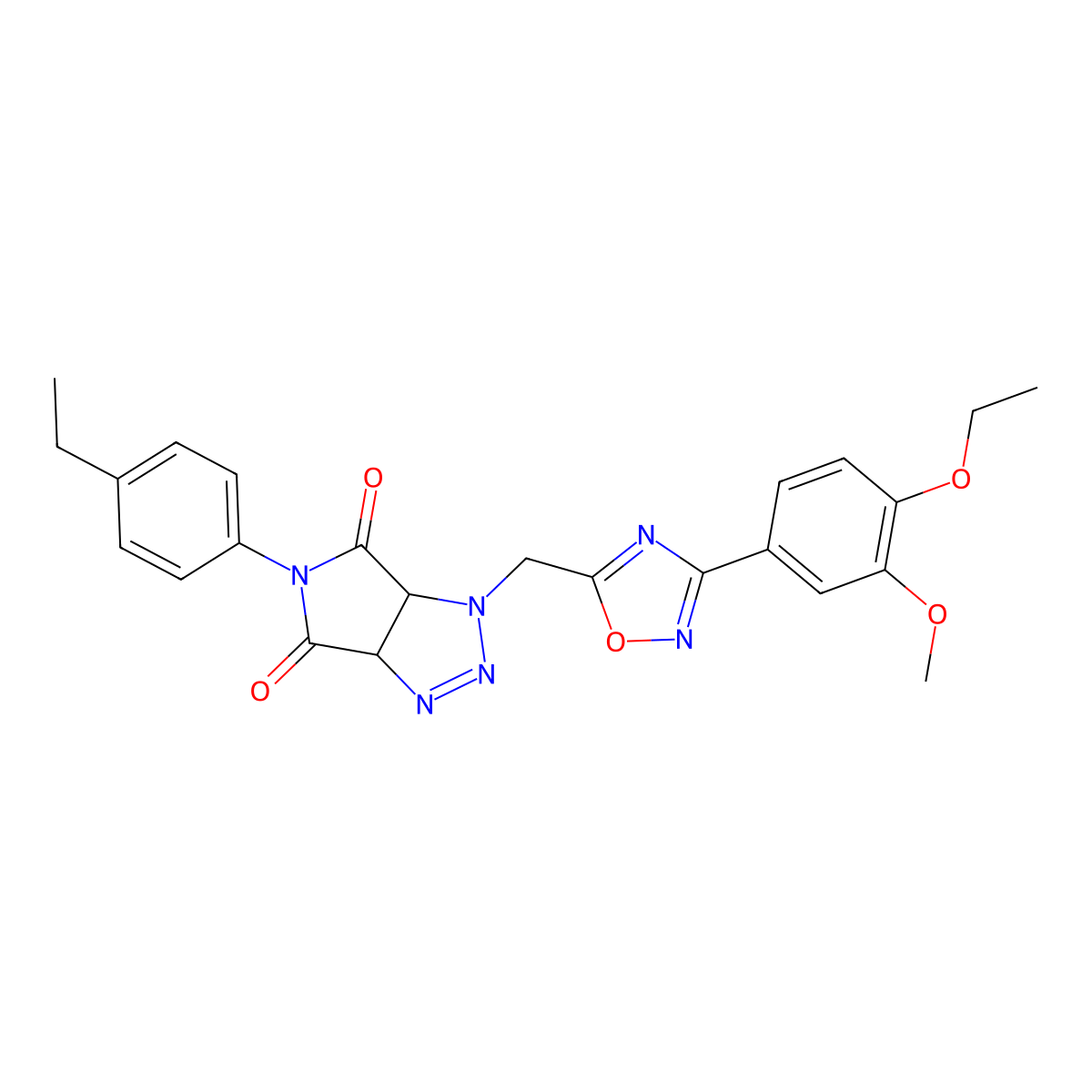 1-((3-(4-ethoxy-3-methoxyphenyl)-1,2,4-oxadiazol-5-yl)methyl)-5-(4-ethylphenyl)-1,6a-dihydropyrrolo[3,4-d][1,2,3]triazole-4,6(3aH,5H)-dione molecular structure, CAS 1171790-81-0