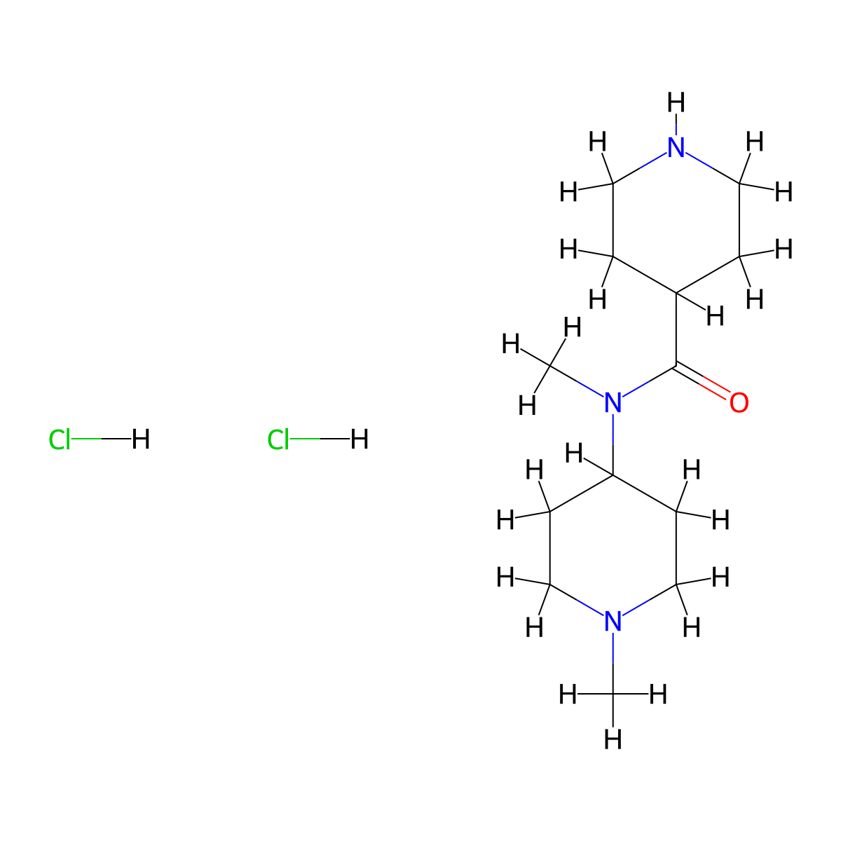 N-methyl-N-(1-methylpiperidin-4-yl)piperidine-4-carboxamide dihydrochloride molecular structure, CAS 1171802-05-3