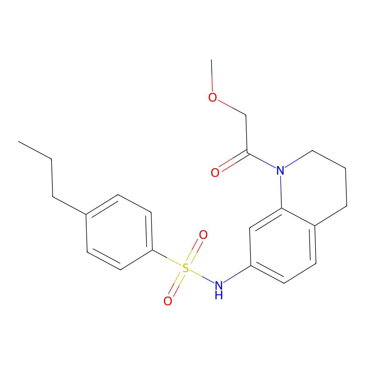 N-(1-(2-methoxyacetyl)-1,2,3,4-tetrahydroquinolin-7-yl)-4-propylbenzenesulfonamide molecular structure, CAS 1171806-31-7