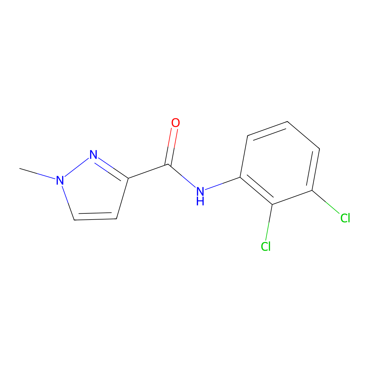 N-(2,3-dichlorophenyl)-1-methyl-1H-pyrazole-3-carboxamide molecular structure, CAS 1171807-22-9