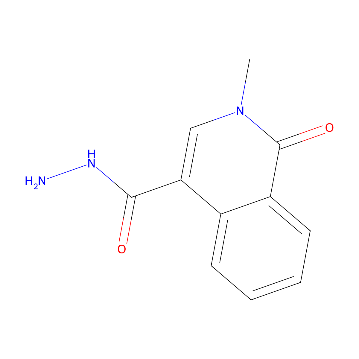 2-Methyl-1-oxo-1,2-dihydroisoquinoline-4-carbohydrazide molecular structure, CAS 1171808-03-9