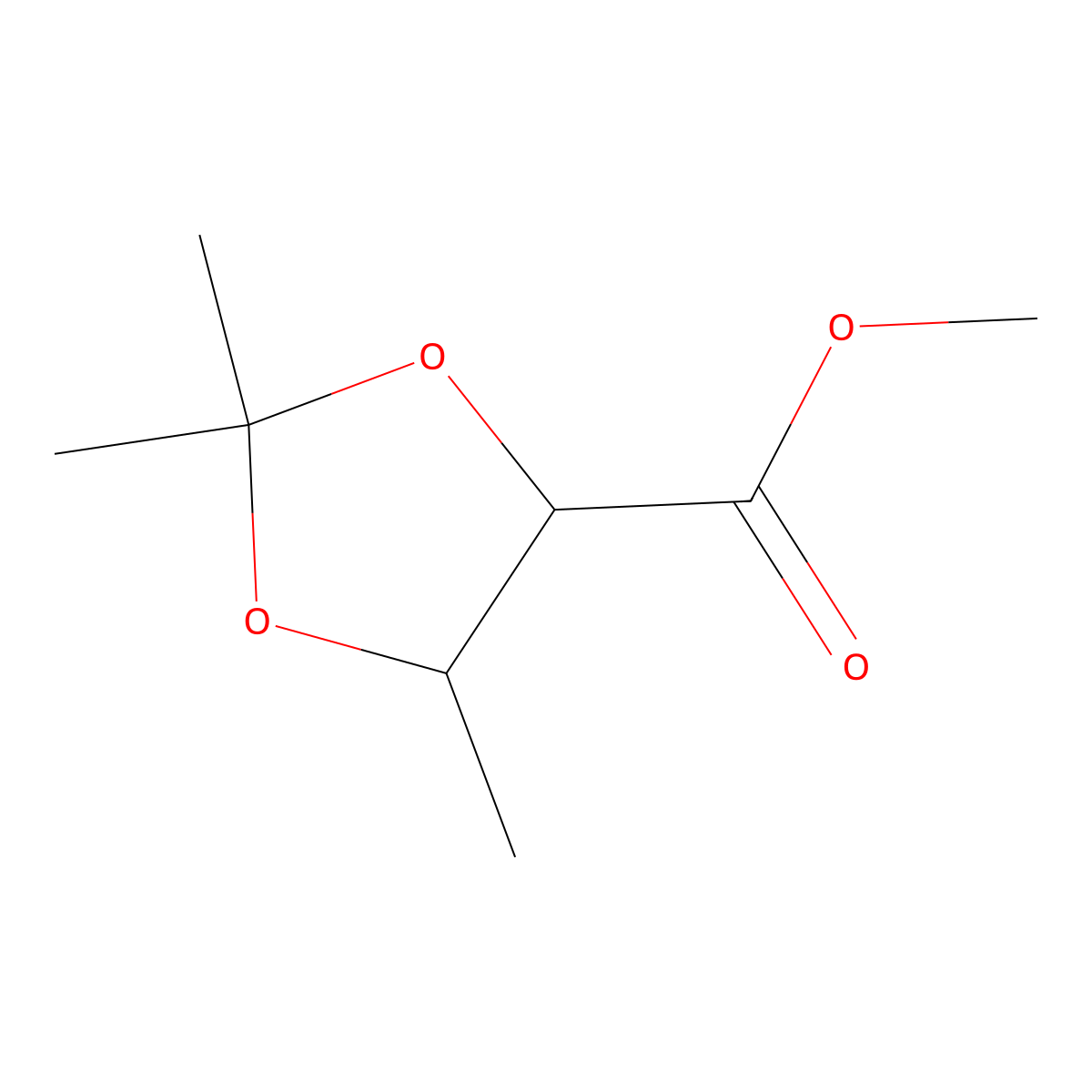 methyl (4S,5S)-2,2,5-trimethyl-1,3-dioxolane-4-carboxylate molecular structure, CAS 117181-61-0