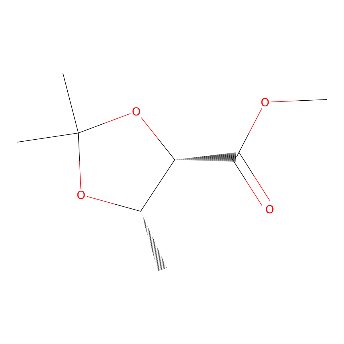 methyl (4S,5S)-2,2,5-trimethyl-1,3-dioxolane-4-carboxylate molecular structure, CAS 117181-61-0