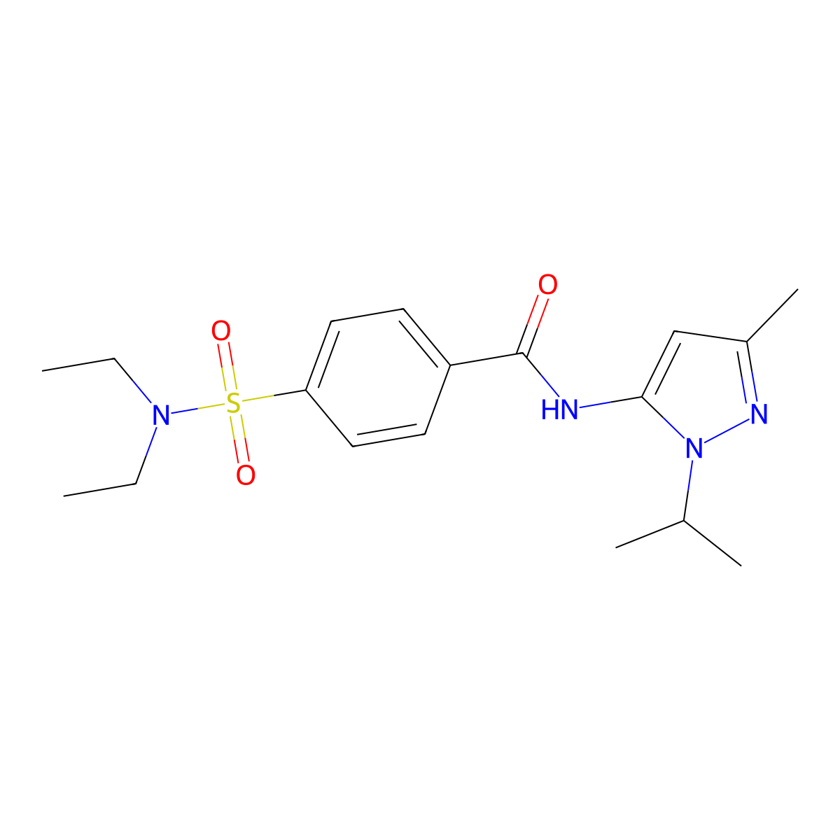 4-(N,N-diethylsulfamoyl)-N-(1-isopropyl-3-methyl-1H-pyrazol-5-yl)benzamide molecular structure, CAS 1171810-07-3