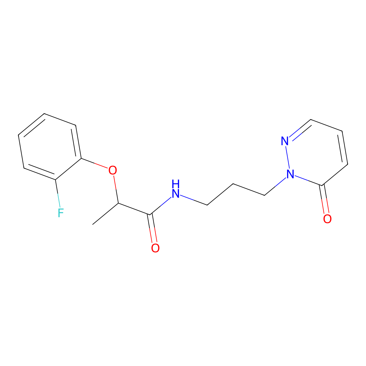2-(2-fluorophenoxy)-N-(3-(6-oxopyridazin-1(6H)-yl)propyl)propanamide molecular structure, CAS 1171811-24-7