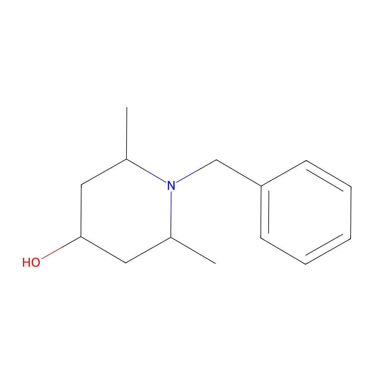 1-Benzyl-2,6-dimethylpiperidin-4-ol molecular structure, CAS 1171815-19-2