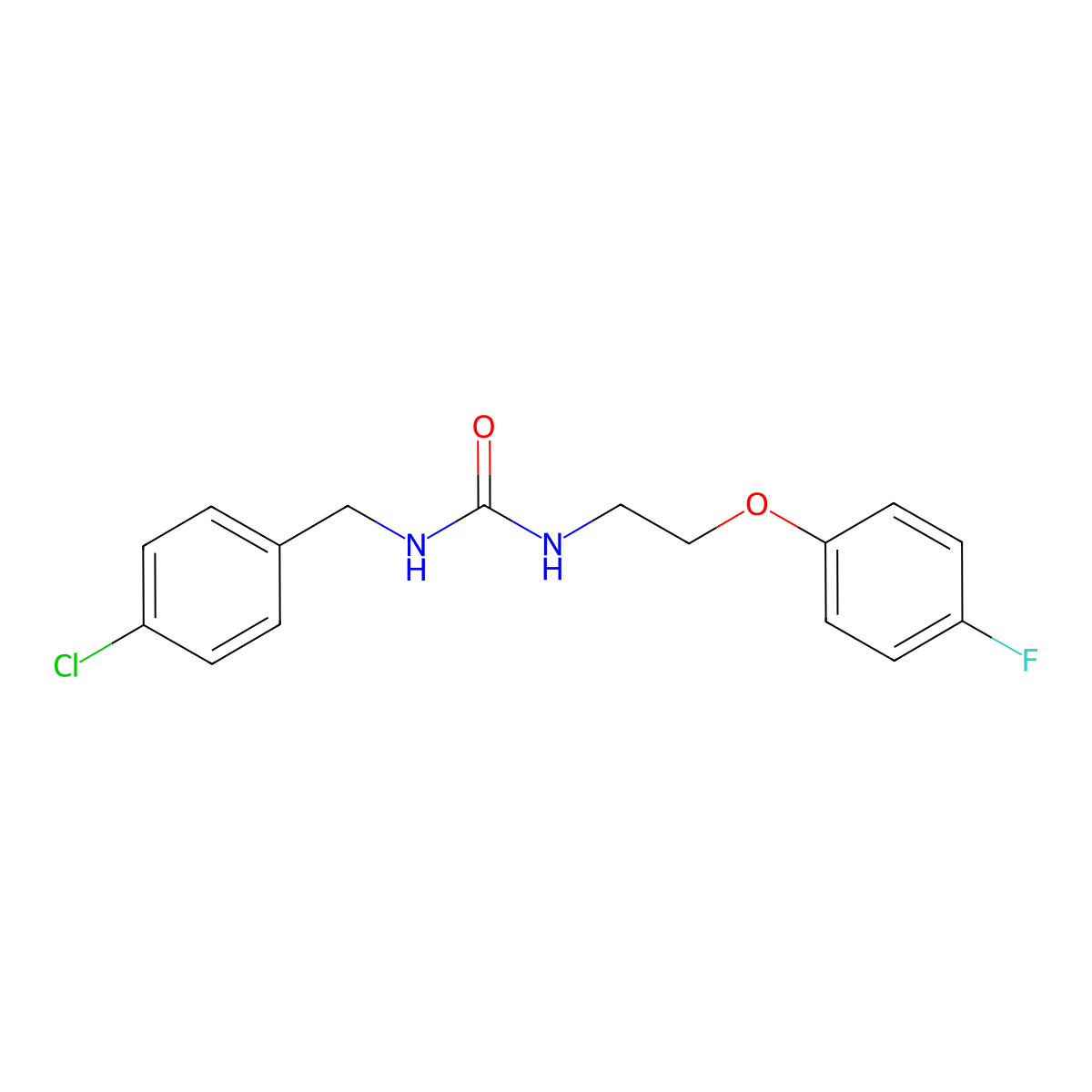 1-[(4-Chlorophenyl)methyl]-3-[2-(4-fluorophenoxy)ethyl]urea molecular structure, CAS 1171825-65-2