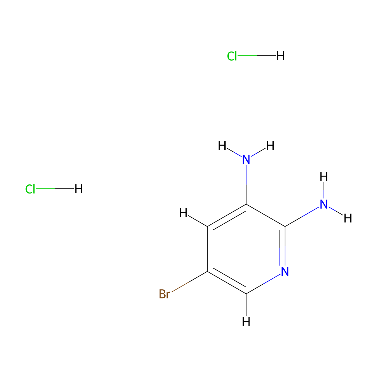 5-Bromopyridine-2,3-diamine dihydrochloride molecular structure, CAS 1171836-31-9