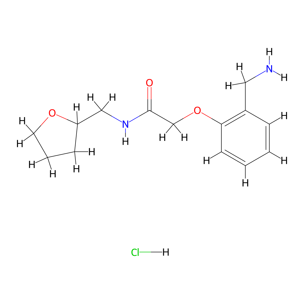 2-[2-(aminomethyl)phenoxy]-N-(oxolan-2-ylmethyl)acetamide hydrochloride molecular structure, CAS 1171843-55-2