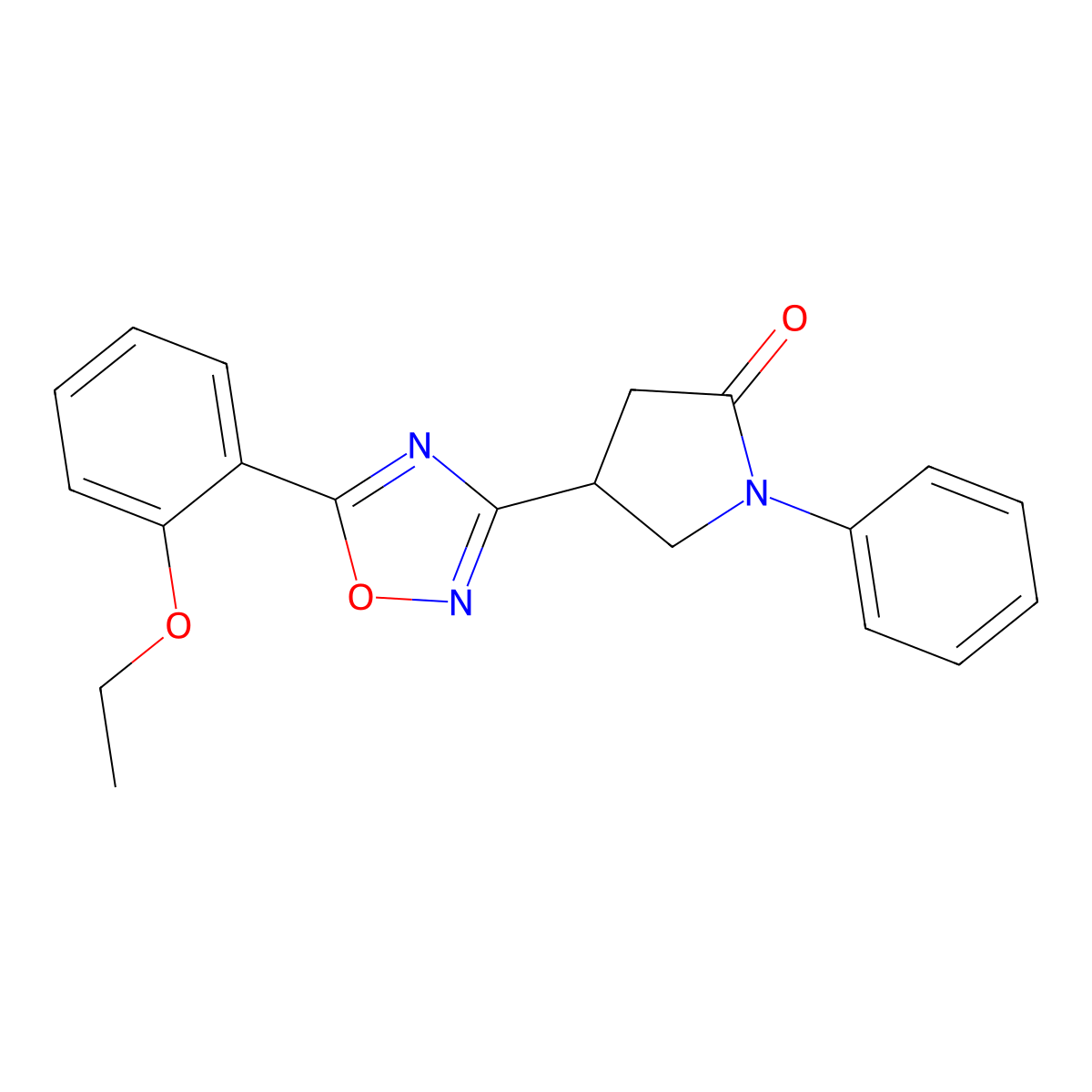 4-(5-(2-Ethoxyphenyl)-1,2,4-oxadiazol-3-yl)-1-phenylpyrrolidin-2-one molecular structure, CAS 1171846-72-2