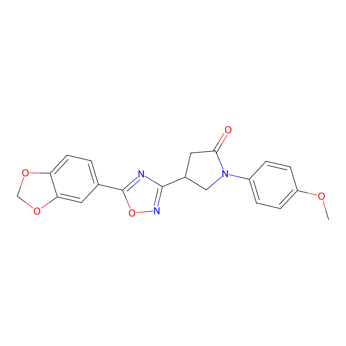 4-[5-(2H-1,3-Benzodioxol-5-YL)-1,2,4-oxadiazol-3-YL]-1-(4-methoxyphenyl)pyrrolidin-2-one molecular structure, CAS 1171848-38-6