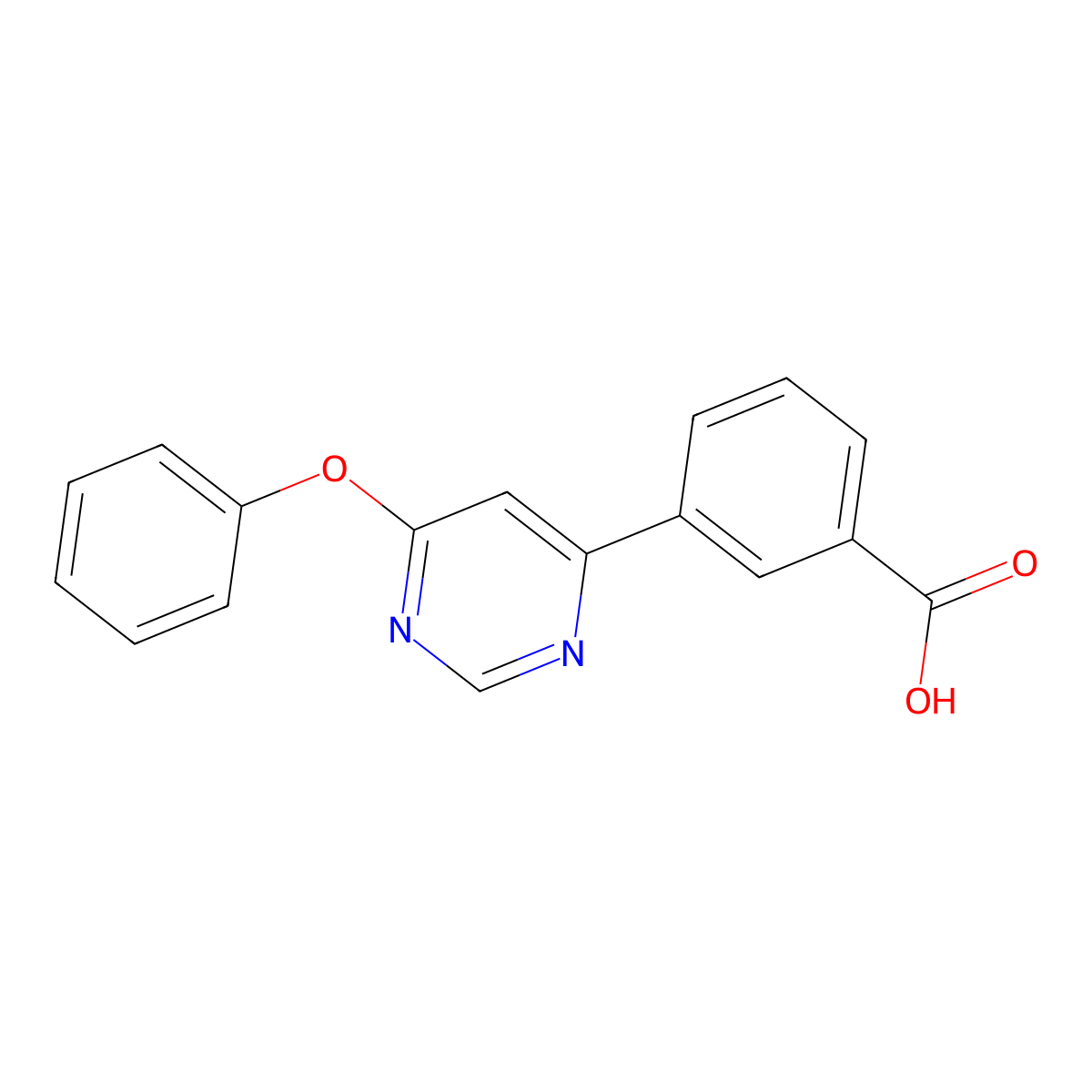 3-(6-Phenoxypyrimidin-4-yl)benzoic acid molecular structure, CAS 1171849-34-5