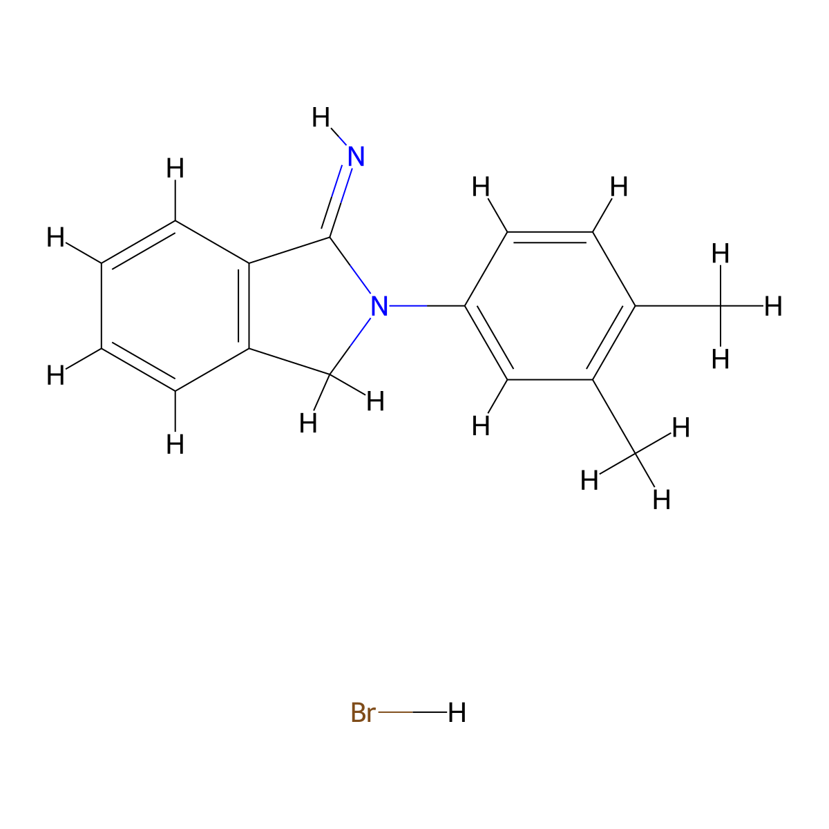 2-(3,4-Dimethylphenyl)isoindolin-1-imine hydrobromide molecular structure, CAS 1171857-22-9