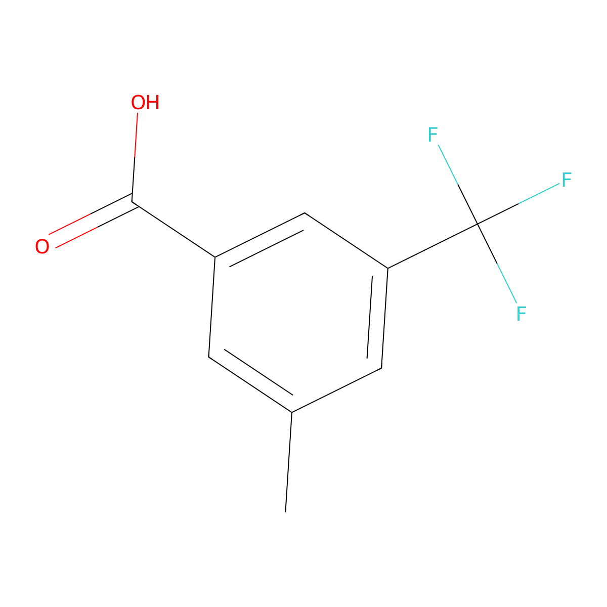 3-Methyl-5-(trifluoromethyl)benzoic acid molecular structure, CAS 117186-02-4