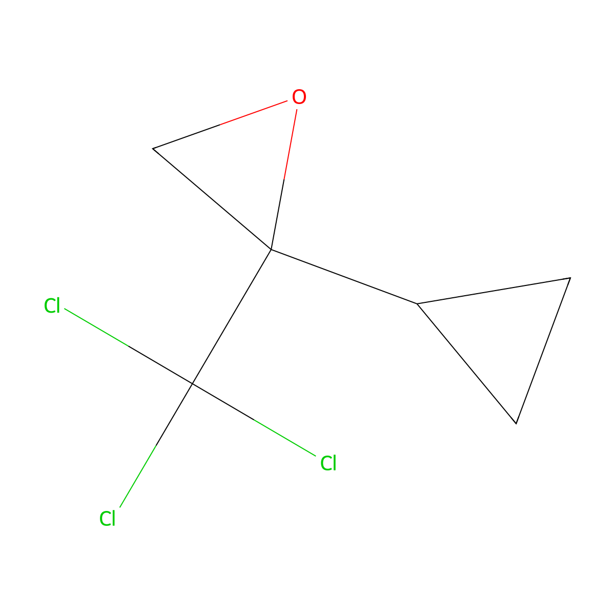 2-Cyclopropyl-2-(trichloromethyl)oxirane molecular structure, CAS 117186-16-0