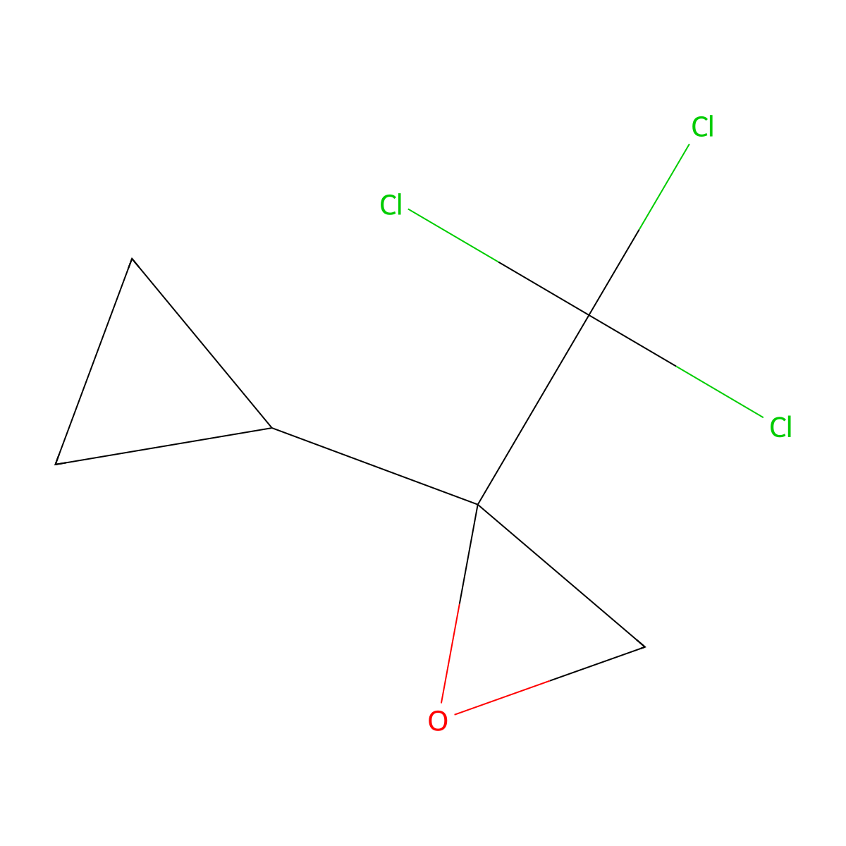 2-Cyclopropyl-2-(trichloromethyl)oxirane molecular structure, CAS 117186-16-0