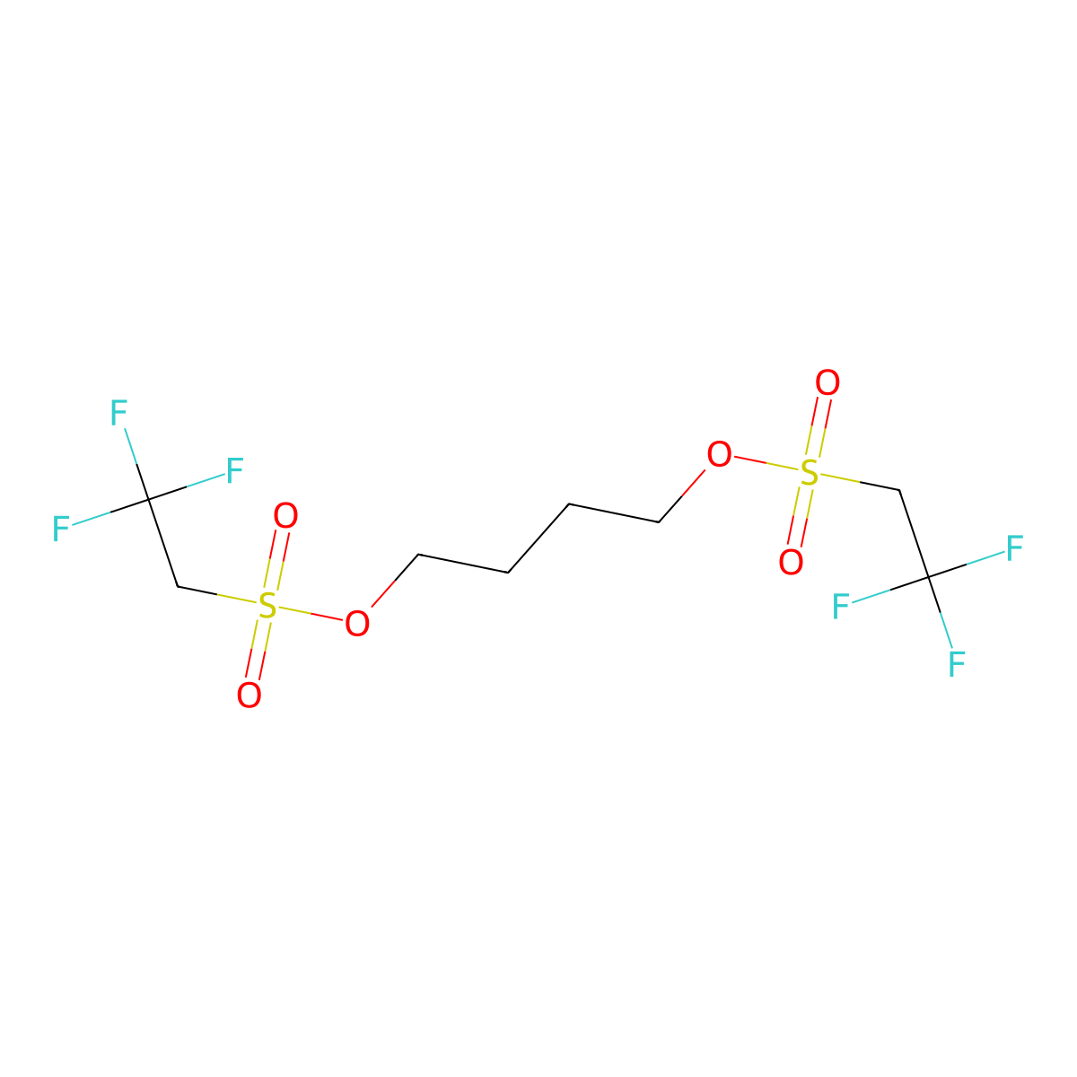 1,4-Butanediol di-2,2,2-trifluoroethanesulfonate molecular structure, CAS 117186-54-6