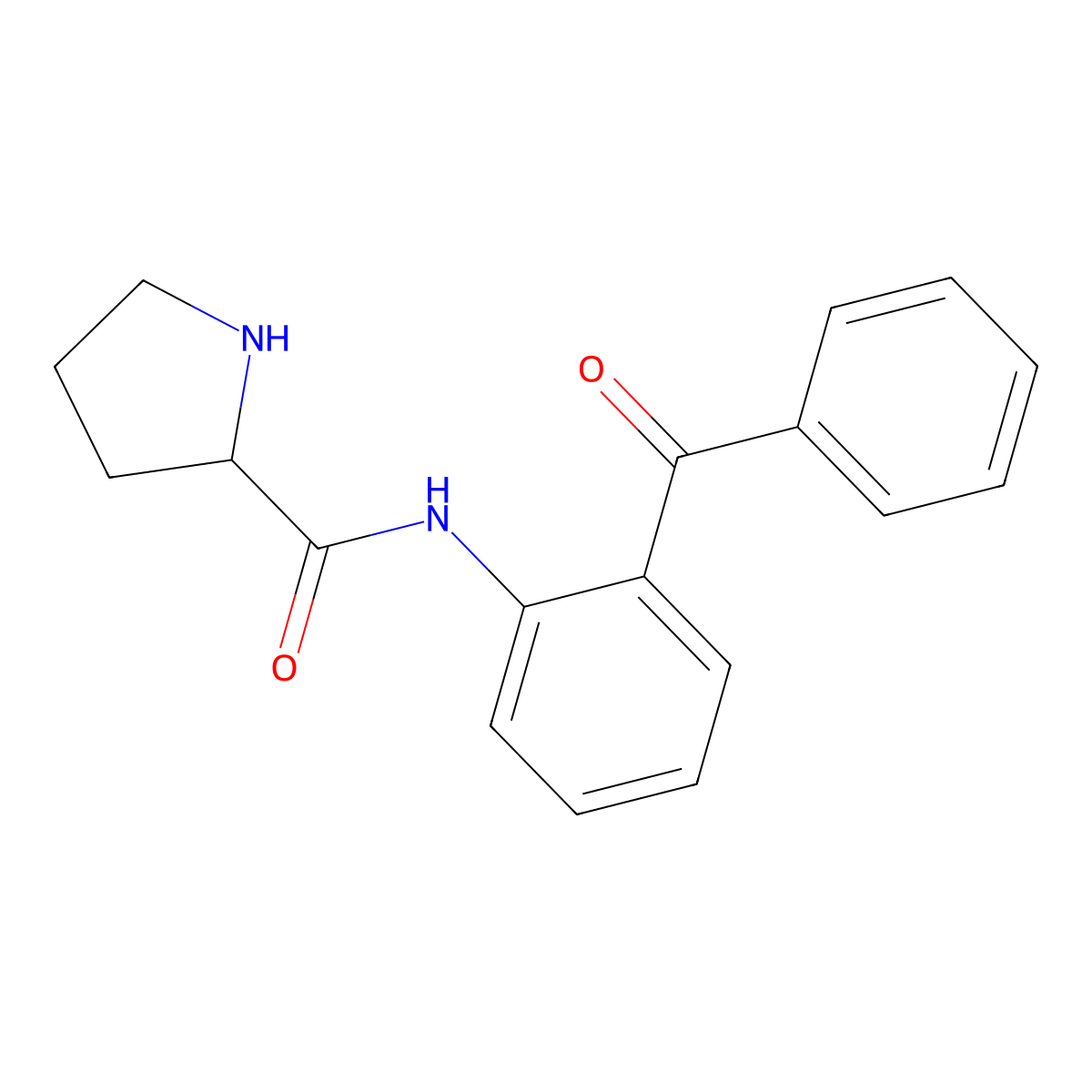 (S)-N-(2-Benzoylphenyl)pyrrolidine-2-carboxamide molecular structure, CAS 117186-74-0