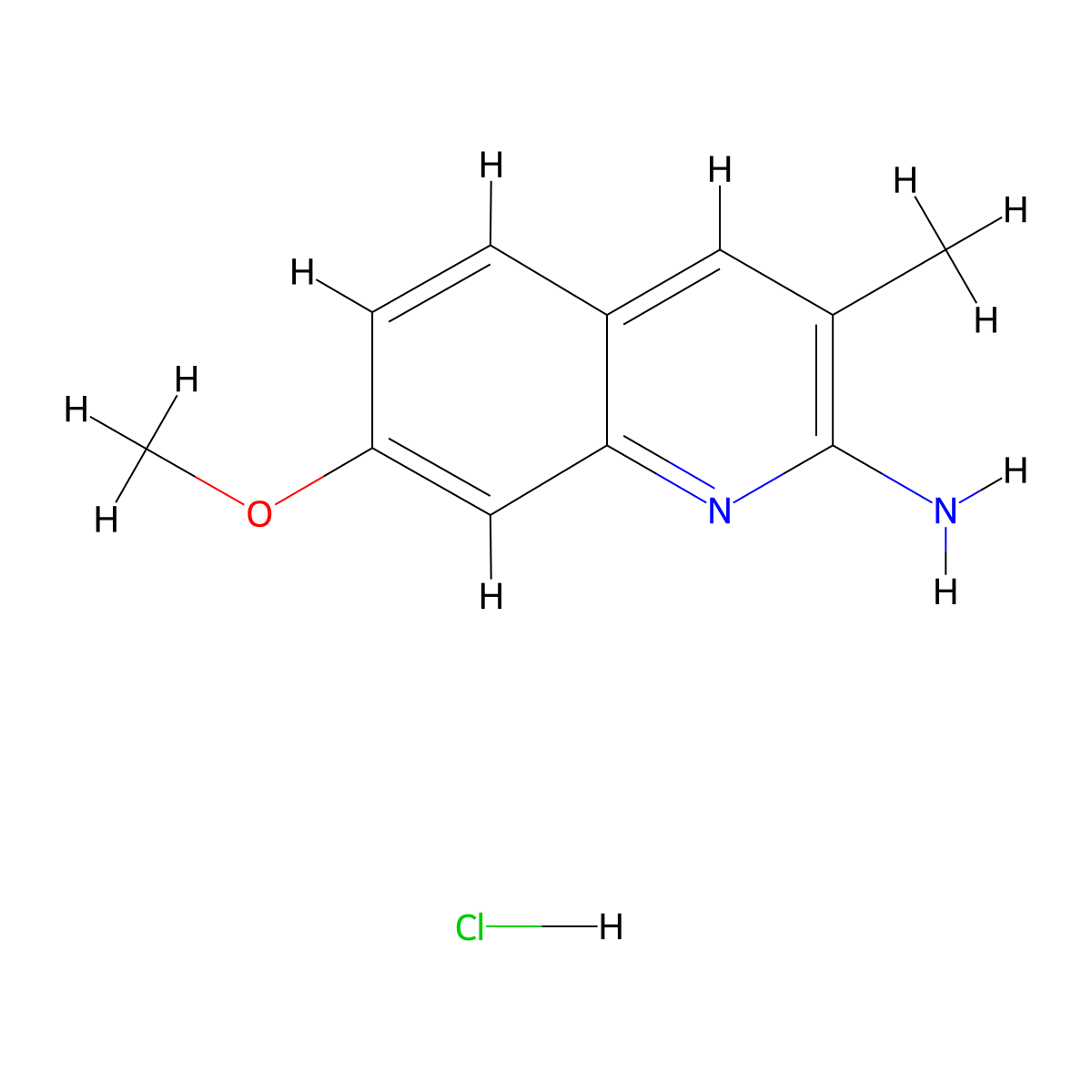 2-Amino-7-methoxy-3-methylquinoline hydrochloride molecular structure, CAS 1171863-09-4