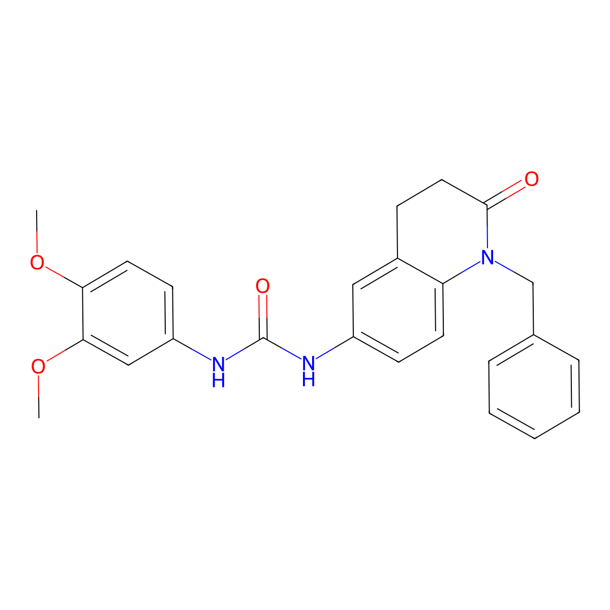 1-(1-Benzyl-2-oxo-1,2,3,4-tetrahydroquinolin-6-yl)-3-(3,4-dimethoxyphenyl)urea molecular structure, CAS 1171872-97-1