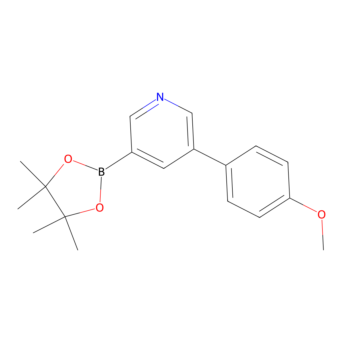 5-(4-Methoxyphenyl)pyridine-3-boronic acid pinacol ester molecular structure, CAS 1171891-09-0