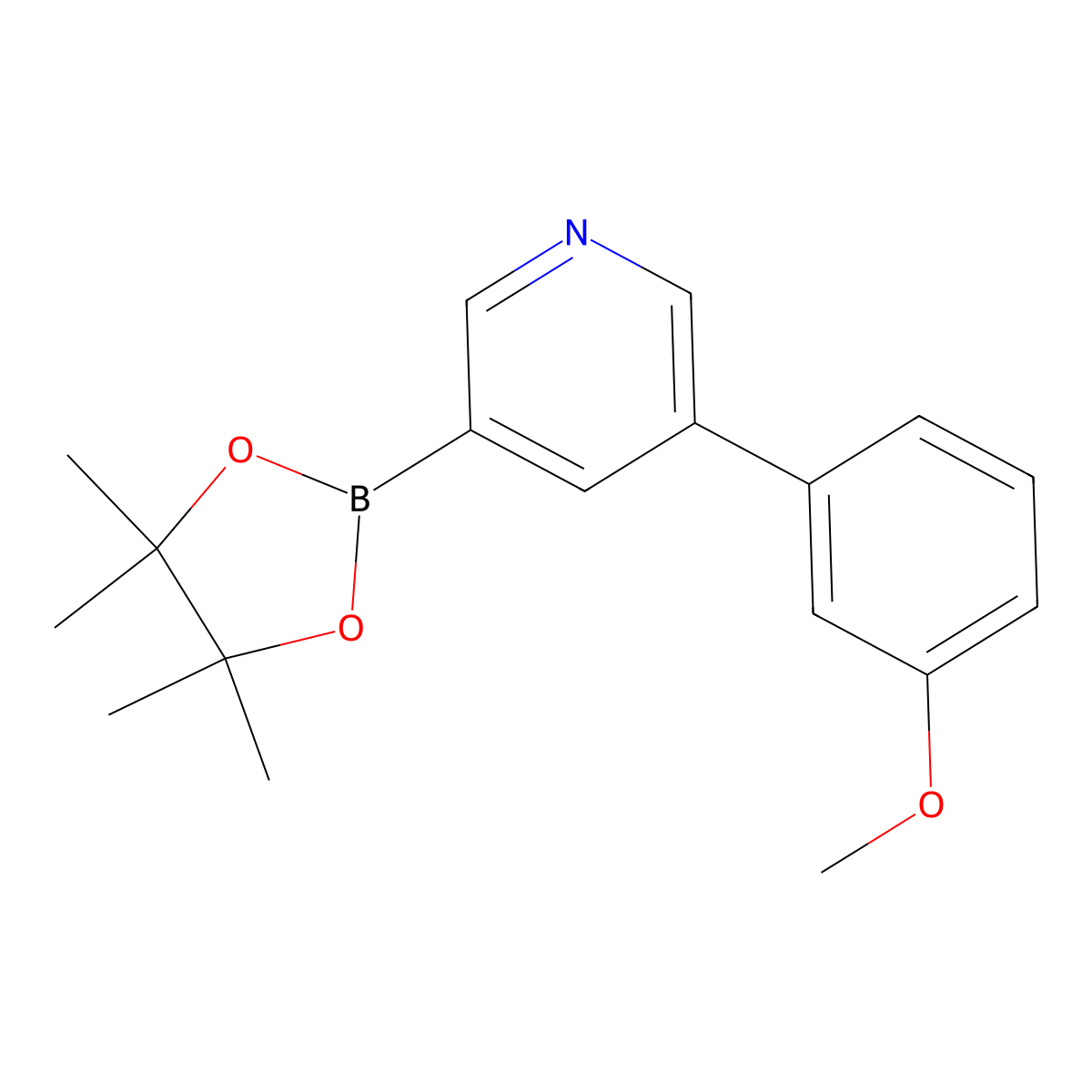 5-(3-Methoxphenyl)pyridine-3-boronic acid pinacol ester molecular structure, CAS 1171891-10-3