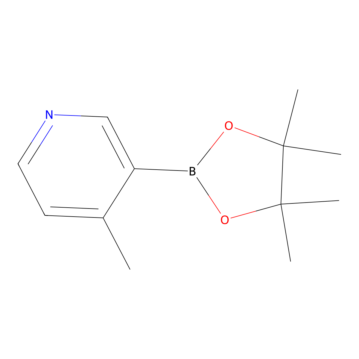 4-Methyl-3-(4,4,5,5-tetramethyl-1,3,2-dioxaborolan-2-yl)pyridine molecular structure, CAS 1171891-31-8