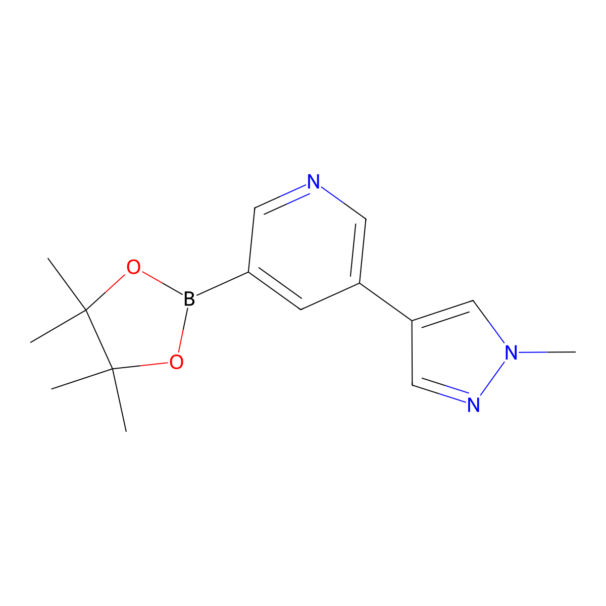 5-(1-Methyl-4-pyrazolyl)pyridine-3-boronic Acid Pinacol Ester molecular structure, CAS 1171892-77-5