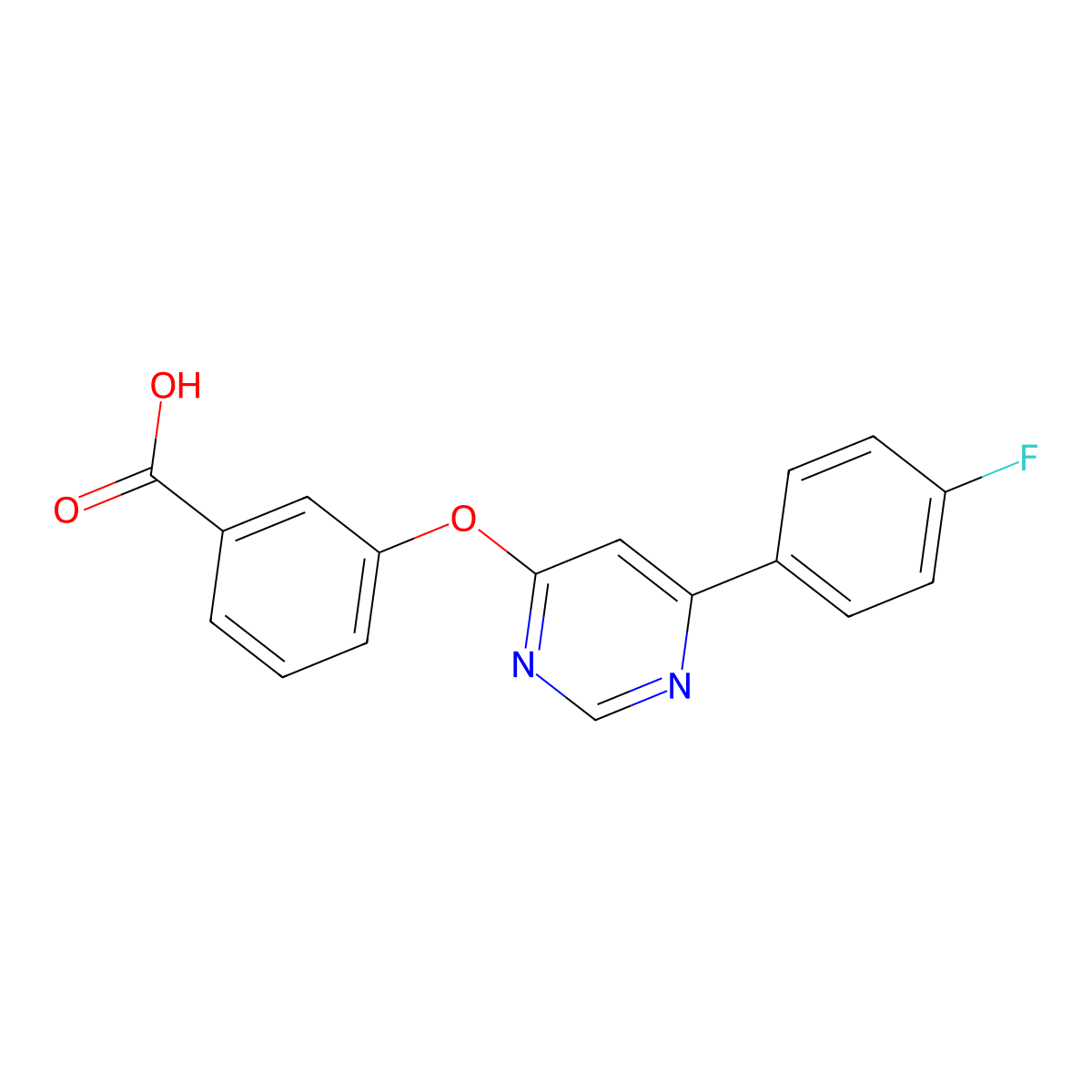 3-{[6-(4-Fluorophenyl)pyrimidin-4-yl]oxy}benzoic acid molecular structure, CAS 1171894-01-1