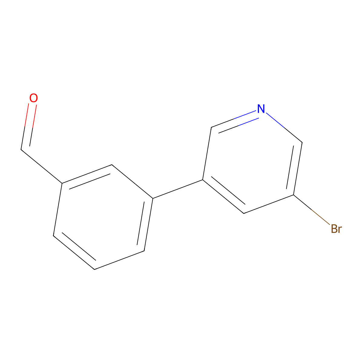 3-(5-Bromo-pyridin-3-yl)benzaldehyde molecular structure, CAS 1171896-21-1