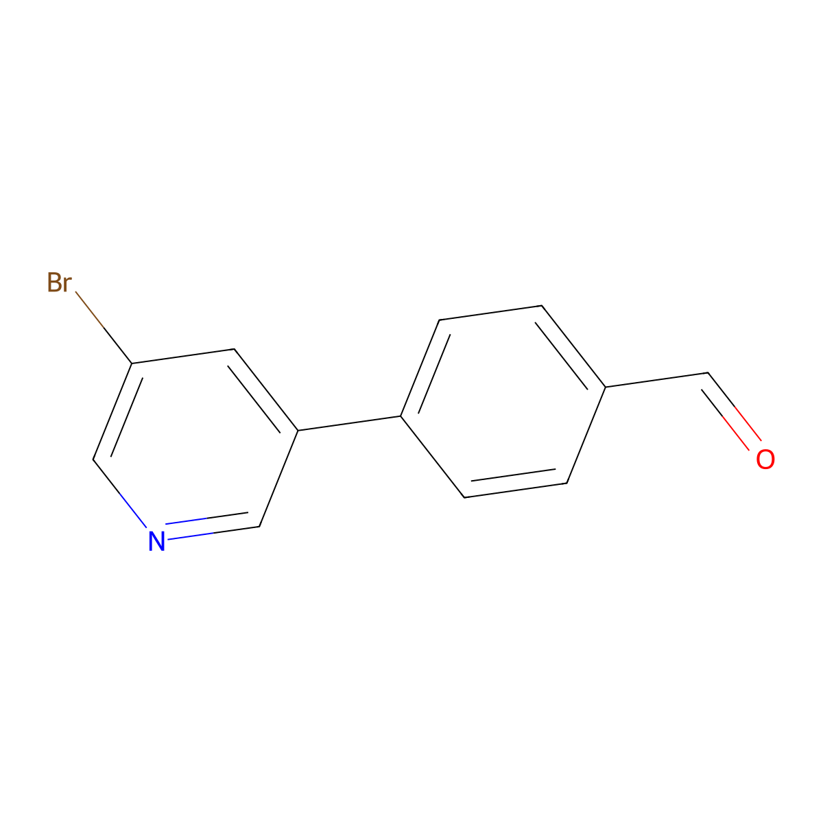 4-(5-Bromopyridin-3-yl)benzaldehyde molecular structure, CAS 1171896-26-6