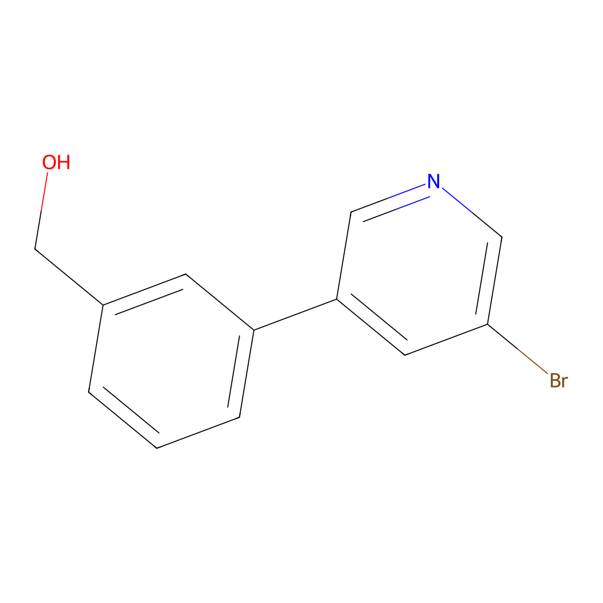 [3-(5-Bromopyridin-3-yl)phenyl]methanol molecular structure, CAS 1171896-61-9