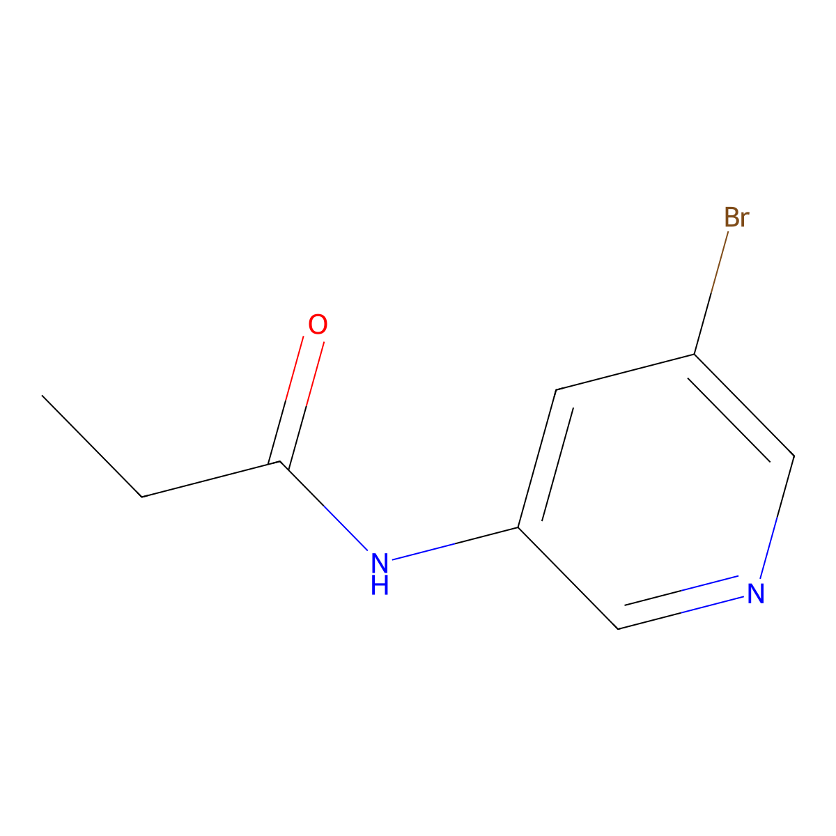 N-(5-bromopyridin-3-yl)propionamide molecular structure, CAS 1171897-14-5
