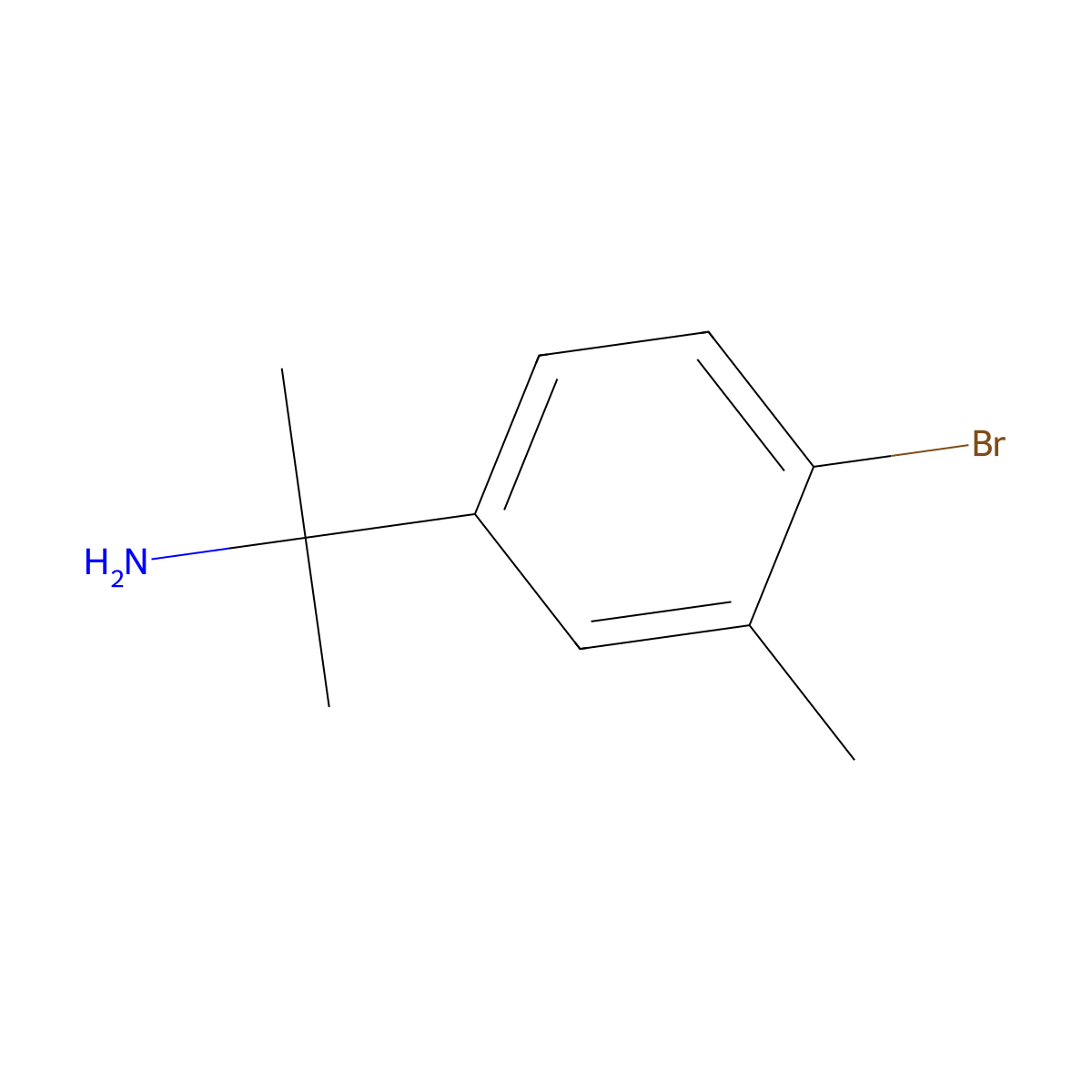 2-(4-Bromo-3-methylphenyl)propan-2-amine molecular structure, CAS 1171898-20-6