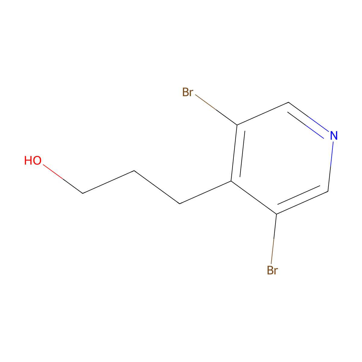 3-(3,5-Dibromopyridin-4-yl)propan-1-ol molecular structure, CAS 1171898-28-4