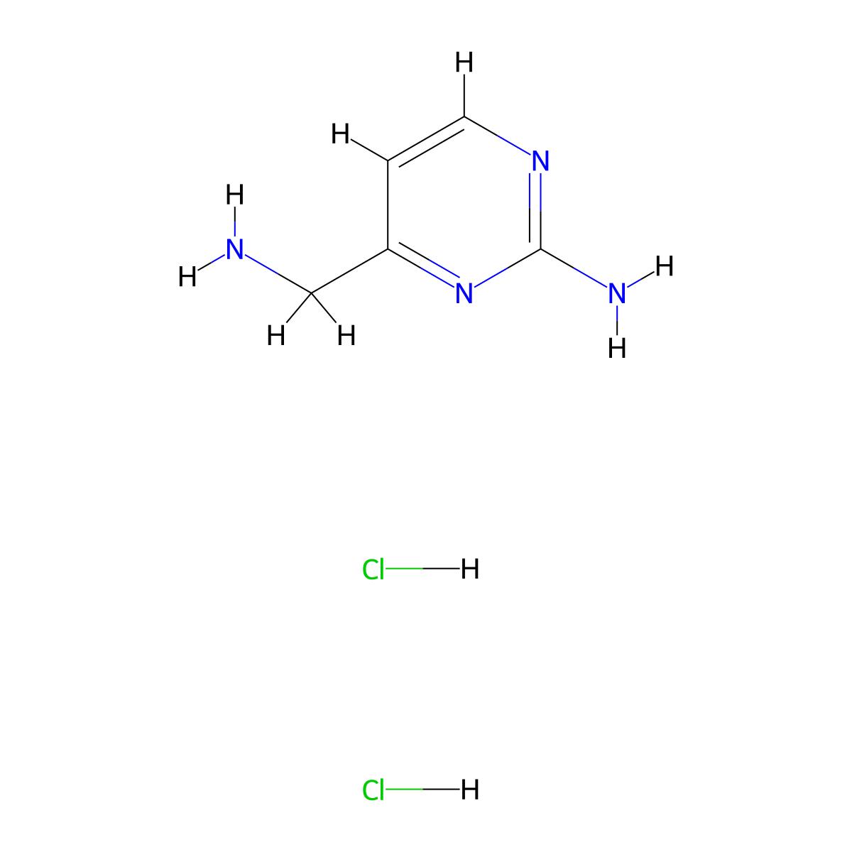 4-(Aminomethyl)pyrimidin-2-amine dihydrochloride molecular structure, CAS 1171900-24-5