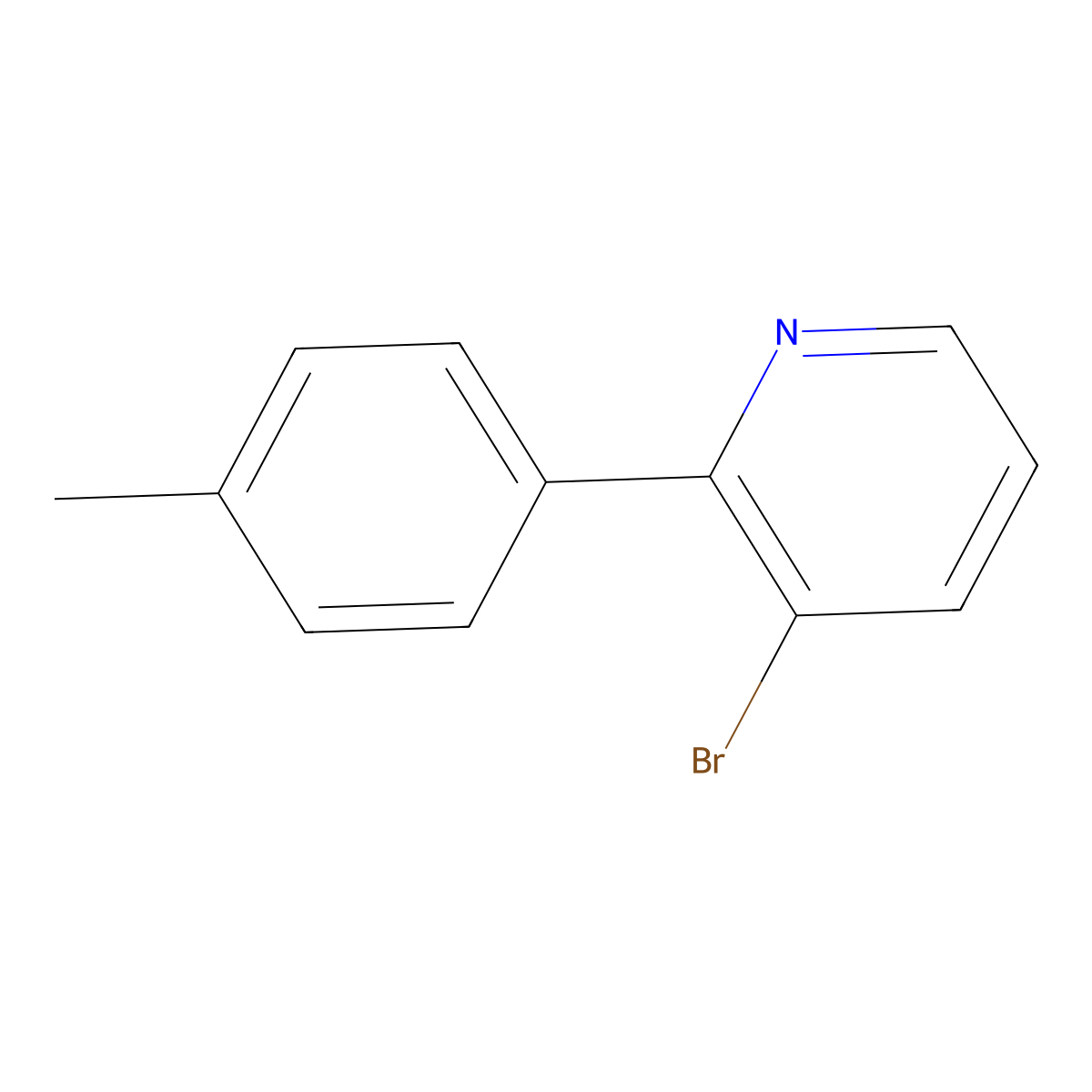 3-Bromo-2-(4-methylphenyl)pyridine molecular structure, CAS 1171900-40-5