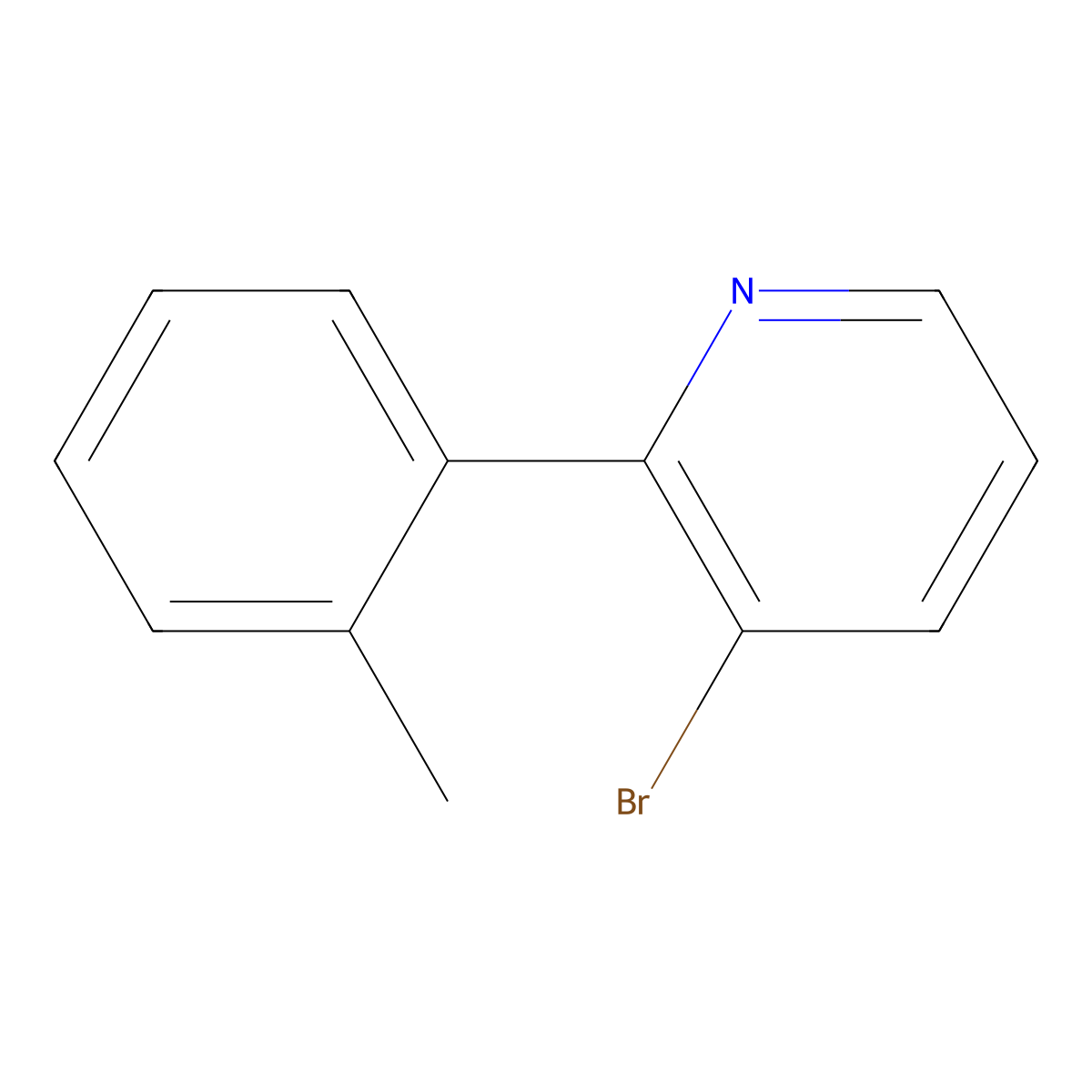 3-Bromo-2-(2-methylphenyl)pyridine molecular structure, CAS 1171900-42-7