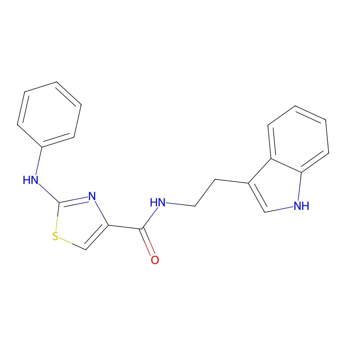 N-(2-(1H-indol-3-yl)ethyl)-2-(phenylamino)thiazole-4-carboxamide molecular structure, CAS 1171901-70-4