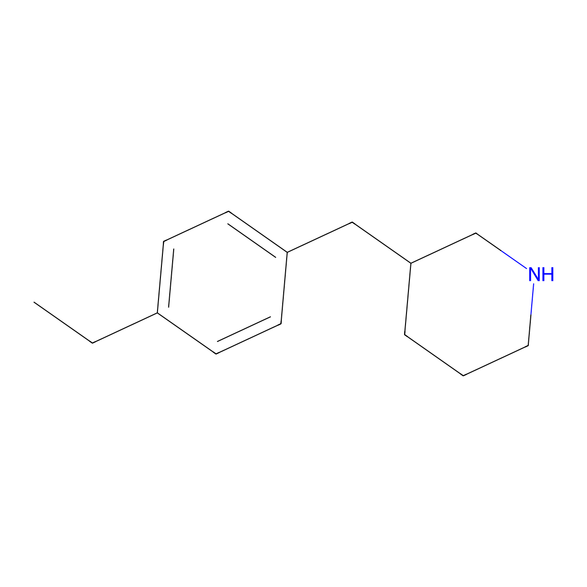 3-(4-Ethyl-benzyl)-piperidine molecular structure, CAS 1171904-91-8