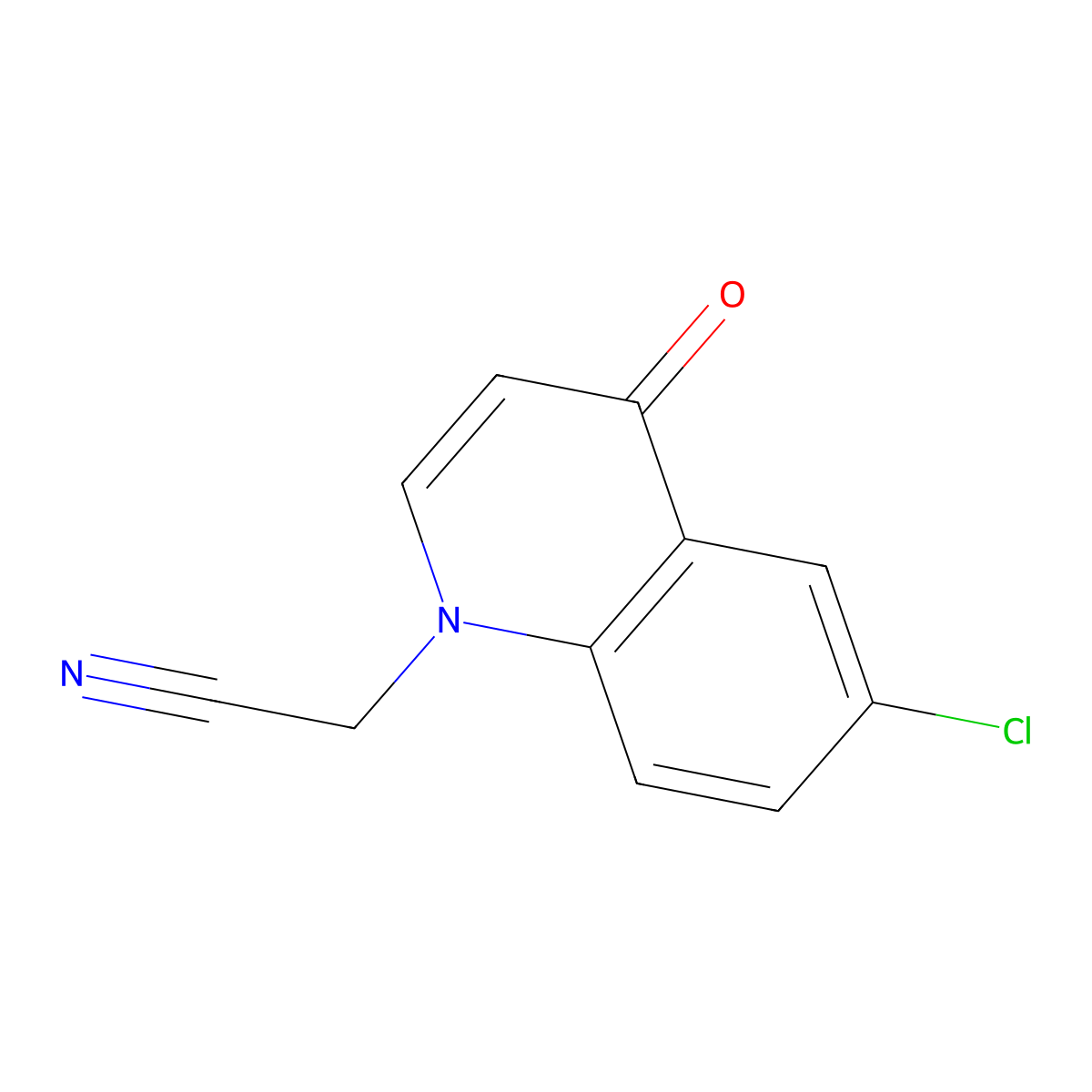 2-(6-chloro-4-oxoquinolin-1(4H)-yl)acetonitrile molecular structure, CAS 1171914-55-8