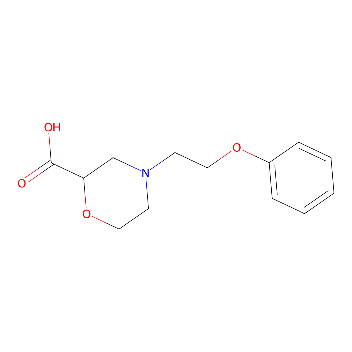 4-(2-Phenoxy-ethyl)-morpholine-2-carboxylic acid molecular structure, CAS 1171916-86-1