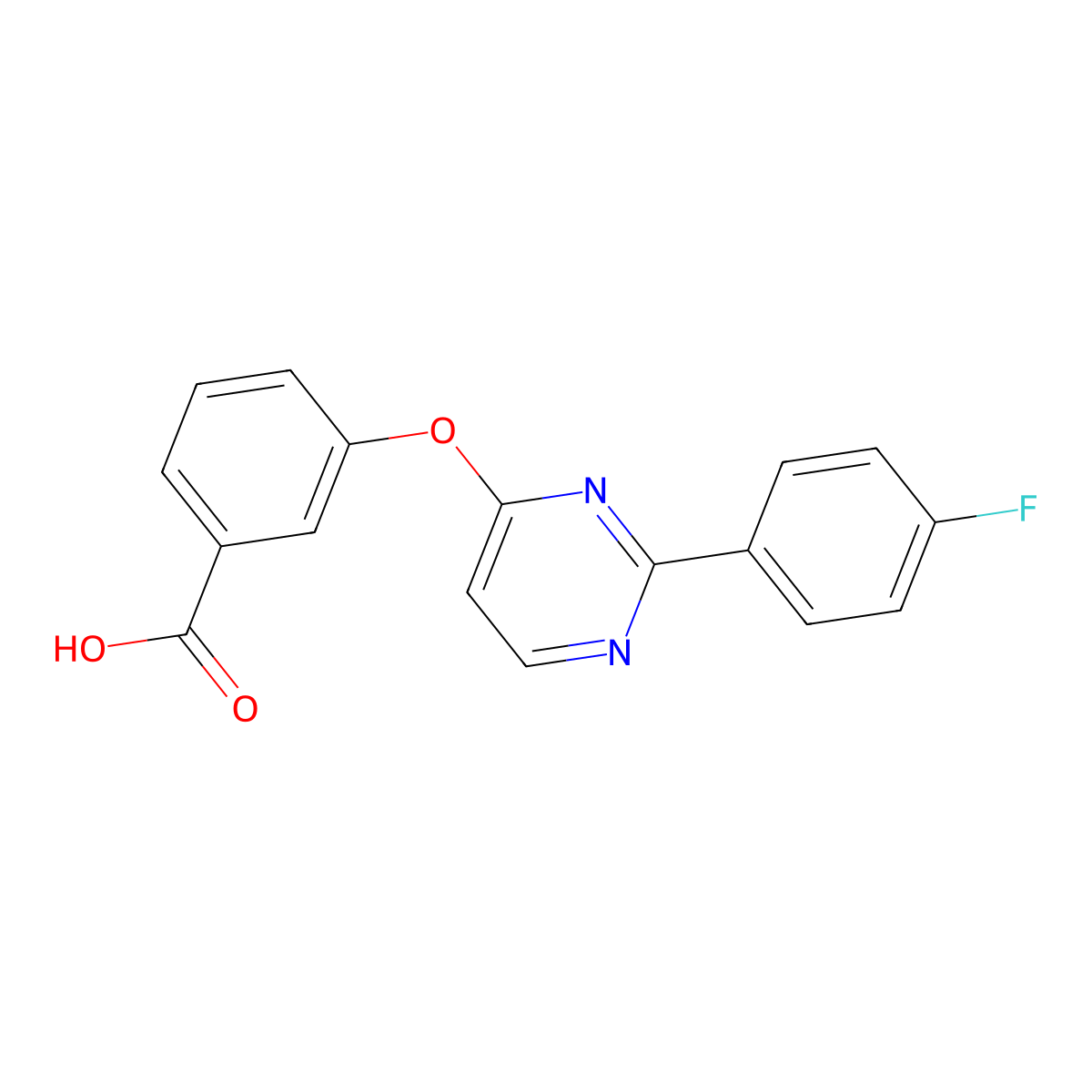 3-{[2-(4-Fluorophenyl)pyrimidin-4-yl]oxy}benzoic acid molecular structure, CAS 1171917-21-7