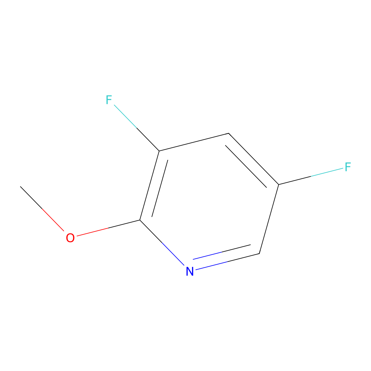 3,5-Difluoro-2-methoxypyridine molecular structure, CAS 1171918-06-1
