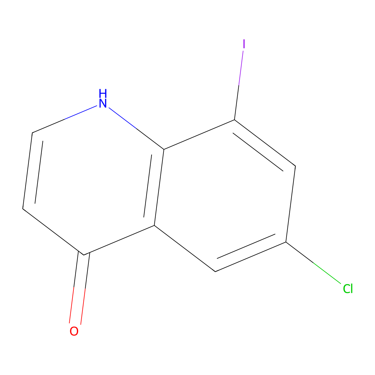 6-chloro-8-iodo-4(1H)-quinolinone molecular structure, CAS 1171918-81-2