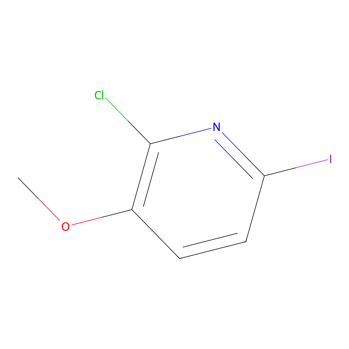 2-Chloro-6-iodo-3-methoxypyridine molecular structure, CAS 1171918-91-4