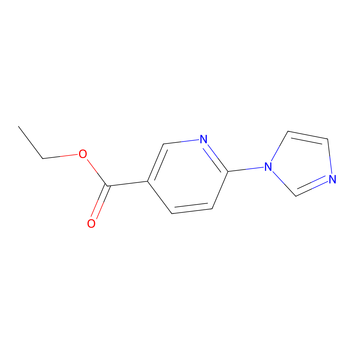 ethyl 6-(1H-imidazol-1-yl)nicotinate molecular structure, CAS 1171919-01-9