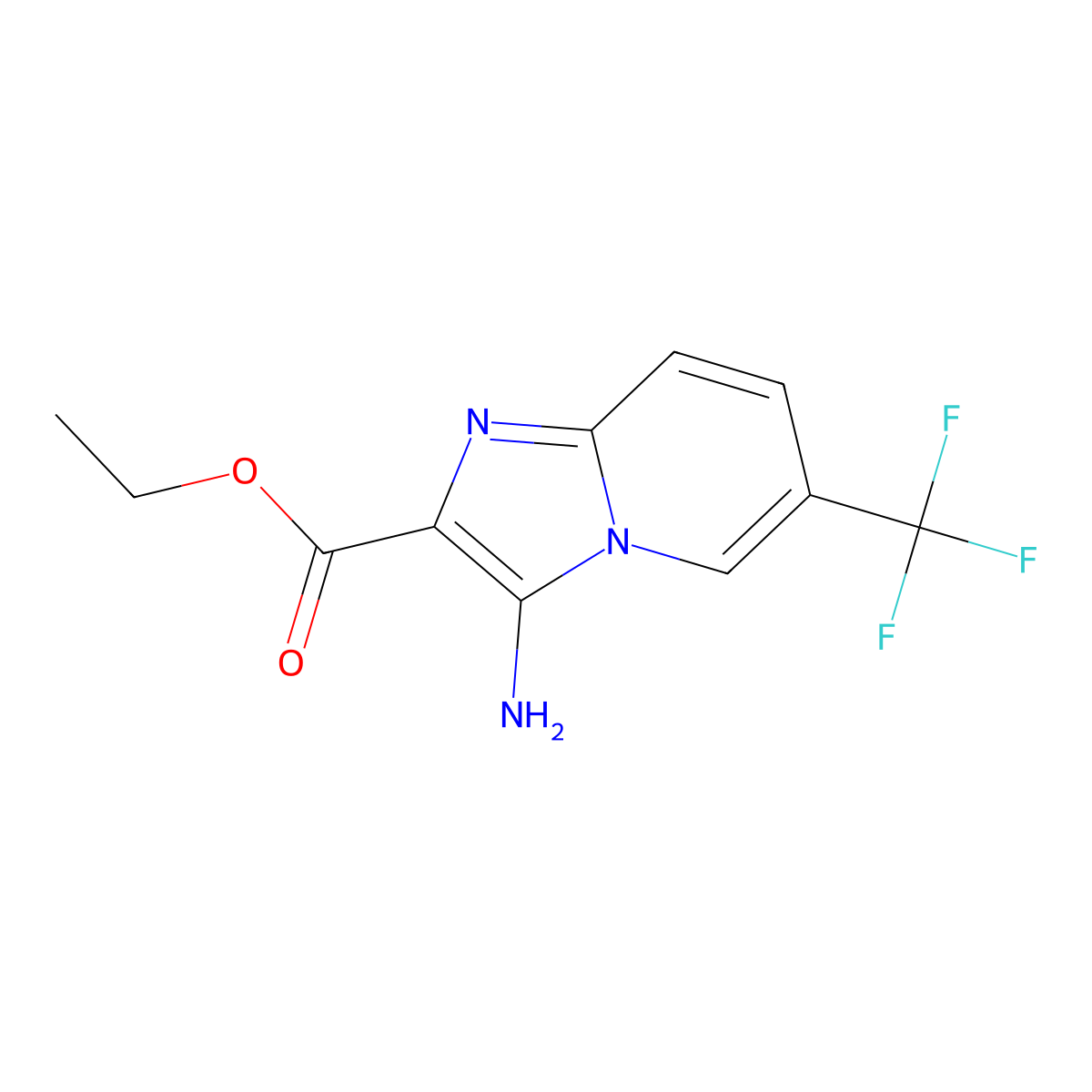 Ethyl 3-amino-6-(trifluoromethyl)imidazo[1,2-a]pyridine-2-carboxylate molecular structure, CAS 1171919-18-8